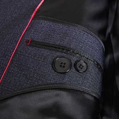Veste de costume Mao pour hommes, tunique chinoise imbibée, blazer à col à ailes mandarin masculin, manteau Sun Yat Sen Zhongshan, blazer classique