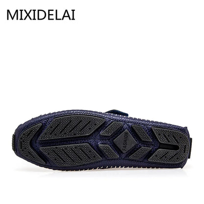 MIXIDELAI mode mocassins pour hommes mocassins été marche chaussures décontractées respirantes hommes crochet et boucle conduite bateaux hommes chaussures plates