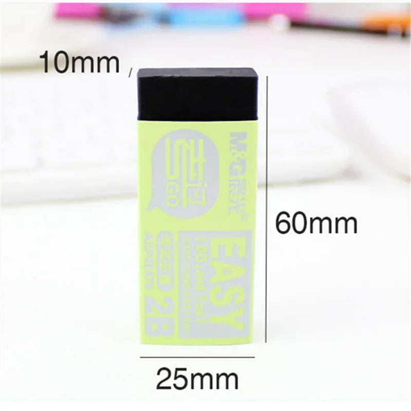 Gommes à crayon noires 2B pour étudiants, gommes à crayon en caoutchouc, cadeaux pour récompenses