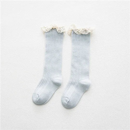 Chaussettes montantes en coton avec dentelle pour enfants, jambières à volants, trucs bon marché, princesse, enfants, filles, bébé, livraison gratuite