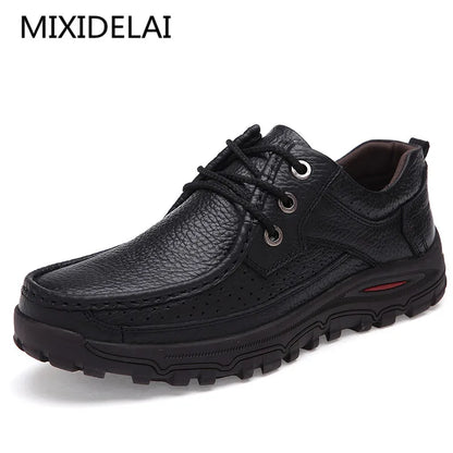 MIXIDELAI marque hommes chaussures à la main de haute qualité en cuir véritable chaussures sans lacet confort homme d'affaires chaussures décontractées grande taille 47 48