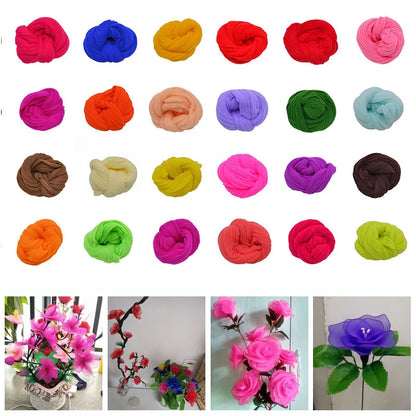Collant rond en nylon élastique multicolore, 5 pièces,pour fleurs, accessoire fait à la main pour mariage, bricolage pour la maison, matériel de stockage