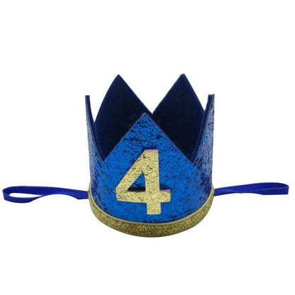 1 pièces bébé garçon 1 2 3 4 5 6 anniversaire bandeau couronne bandeau bébé douche chapeau Photo accessoire enfants 1er joyeux anniversaire fête décoration