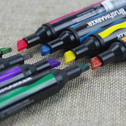 Winsor & Newton-Pinceau pinceau à base de dc, séchage rapide, stylos d'art à double pointe, tons noir, gris, rose, violet