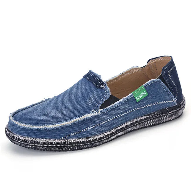 Mocassins en Jean Respirants pour Homme, Chaussures Décontractées de Haute Qualité, en Toile, à Enfiler, à la Mode, à Bas Prix, Nouvelle Collection