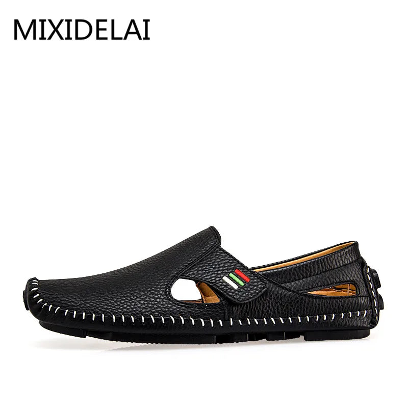 MIXIDELAI mode mocassins pour hommes mocassins été marche chaussures décontractées respirantes hommes crochet et boucle conduite bateaux hommes chaussures plates