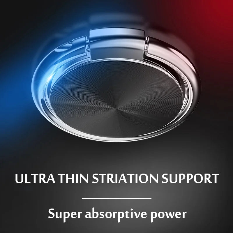 Support de téléphone portable en métal avec anneau magnétique pour voiture,