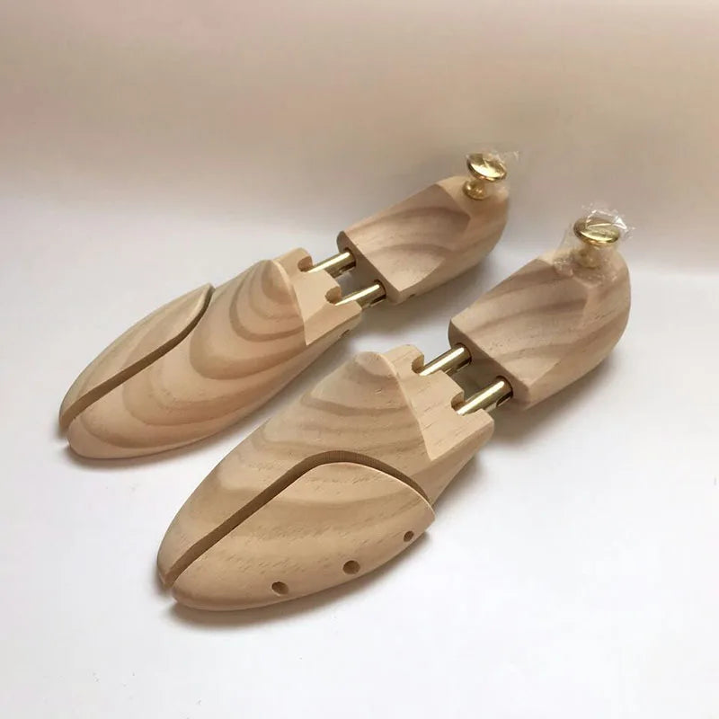 Double Tube en bois massif de haute qualité, arbre à chaussures réglable en bois de pin de nouvelle-zélande pour hommes