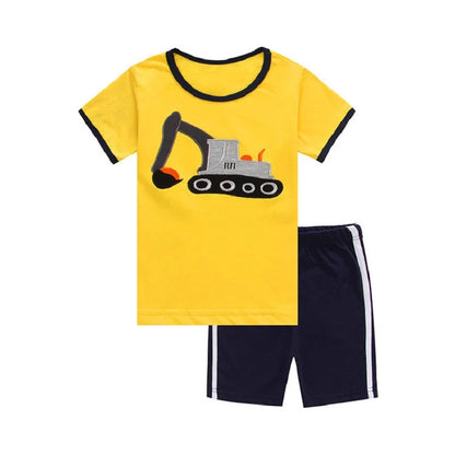Ensemble de Vêtements 100% Coton pour Bébé Garçon de 2, 3, 4, 5, 6, 7 Ans, T-shirt et Pantalon en Forme de Crocodile Vert