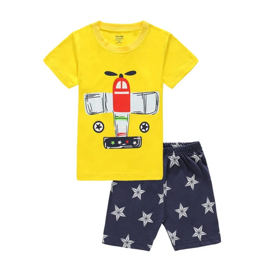 Ensemble de Vêtements 100% Coton pour Bébé Garçon de 2, 3, 4, 5, 6, 7 Ans, T-shirt et Pantalon en Forme de Crocodile Vert