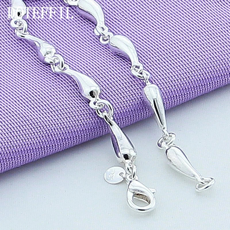 DOTEFFIL 925 en argent Sterling goutte d'eau Bracelet
