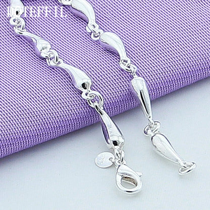 DOTEFFIL 925 en argent Sterling goutte d'eau Bracelet