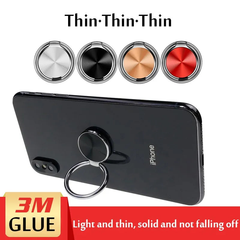 Support de téléphone portable en métal avec anneau magnétique pour voiture,