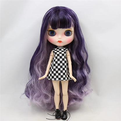 ICY DBS Blyth – poupée articulée 1/6, 30cm, peau blanche, mélange de violets, cheveux, visage mat, lèvres sculptées avec sourcils