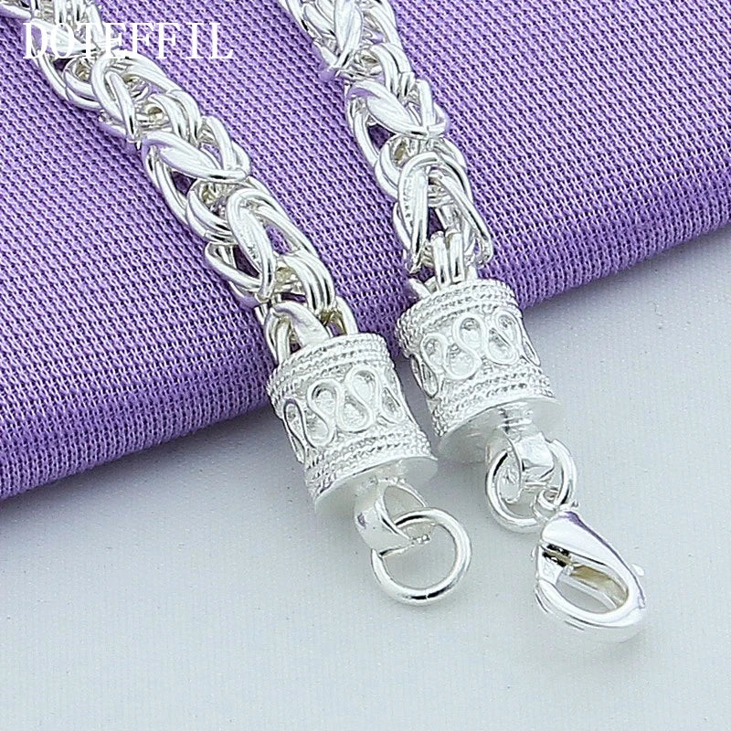 DOTEFFIL 925 argent Sterling/or 18K fermoir à homard Bracelet pour femme homme mode mariage fiançailles bijoux