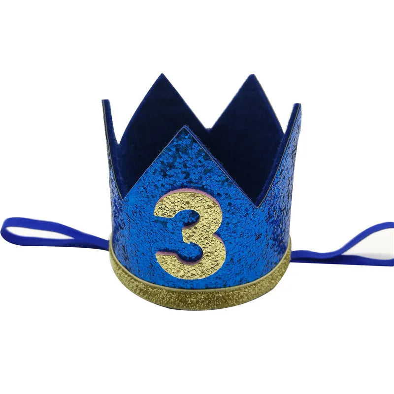 1 pièces bébé garçon 1 2 3 4 5 6 anniversaire bandeau couronne bandeau bébé douche chapeau Photo accessoire enfants 1er joyeux anniversaire fête décoration