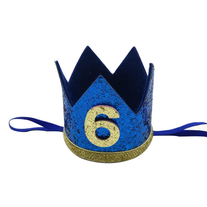 1 pièces bébé garçon 1 2 3 4 5 6 anniversaire bandeau couronne bandeau bébé douche chapeau Photo accessoire enfants 1er joyeux anniversaire fête décoration