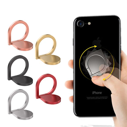 Support de téléphone portable en métal avec anneau magnétique pour voiture,