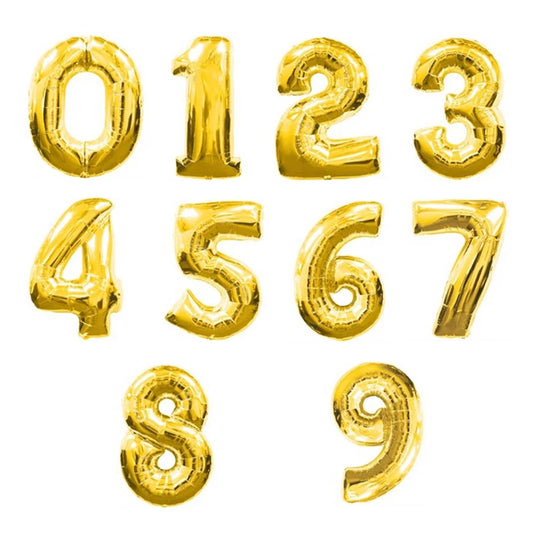 32 pouces grand or argent numéro feuille ballons chiffres ballons à air fête d'anniversaire mariage décor Air ballons événement fête fournitures
