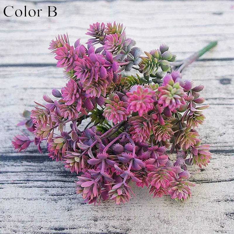 Plantes succulentes en plastique feuilles de chute artificielles flores bricolage succulentes artificielles décoration de mariage plante fausses fleurs couronne