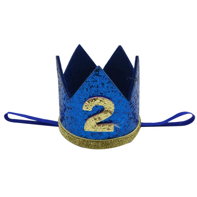 1 pièces bébé garçon 1 2 3 4 5 6 anniversaire bandeau couronne bandeau bébé douche chapeau Photo accessoire enfants 1er joyeux anniversaire fête décoration