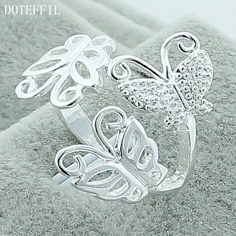 DOTEFFIL – bague trois papillons en argent Sterling 925 pour femmes,
