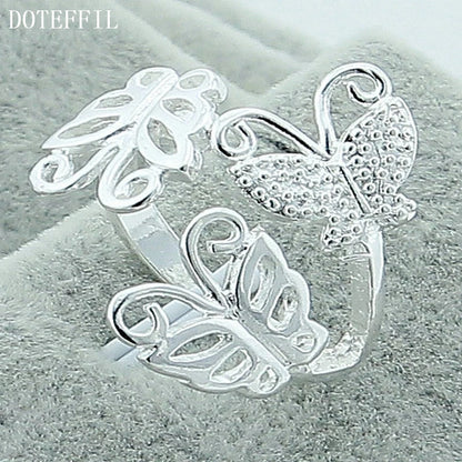 DOTEFFIL – bague trois papillons en argent Sterling 925 pour femmes,