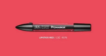 Winsor & Newton ProMarker Stylos marqueurs graphiques à double pointe Stylos de conception professionnelle Rouge et OrangeTone