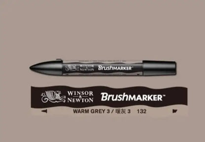 Winsor & Newton-Pinceau pinceau à base de dc, séchage rapide, stylos d'art à double pointe, tons noir, gris, rose, violet