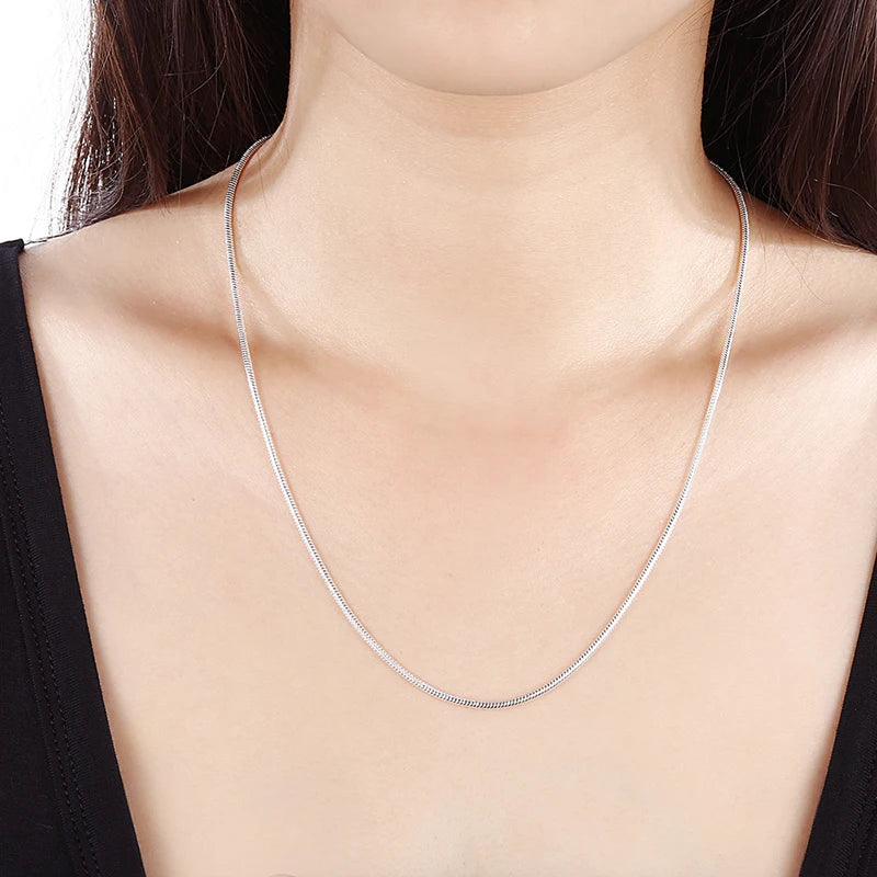 Collier chaîne serpent 2mm, 2017 tout nouveau Glam Bijoux de mode Style européen âme 925 Bijoux en argent Sterling cadeau pour hommes femmes