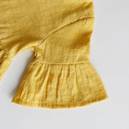 Chemisier à manches longues pour fille, haut en coton, décontracté, vêtements pour enfants, printemps et été