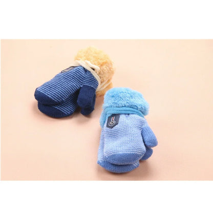 0-3 ans bébé garçons filles hiver gants tricotés corde chaude gants pour enfants en bas âge accessoires KF960