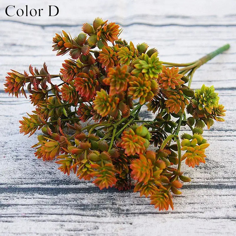 Plantes succulentes en plastique feuilles de chute artificielles flores bricolage succulentes artificielles décoration de mariage plante fausses fleurs couronne