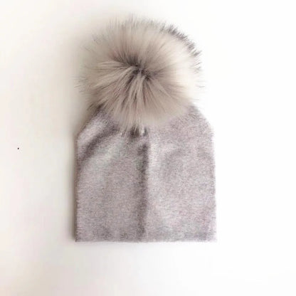 Automne enfants infantile enfant en bas âge raton laveur fausse fourrure pompon chapeau casquette pour enfants bébé garçons fille coton nouveau-né accessoires chapeau bonnet