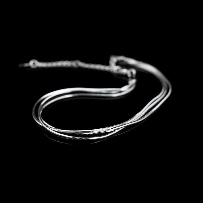 Offre spéciale Sexy plage multicouche serpent os bracelets de cheville chaîne de pied 925 en argent Sterling pied Bracelet de cheville pour les femmes de mode bijoux