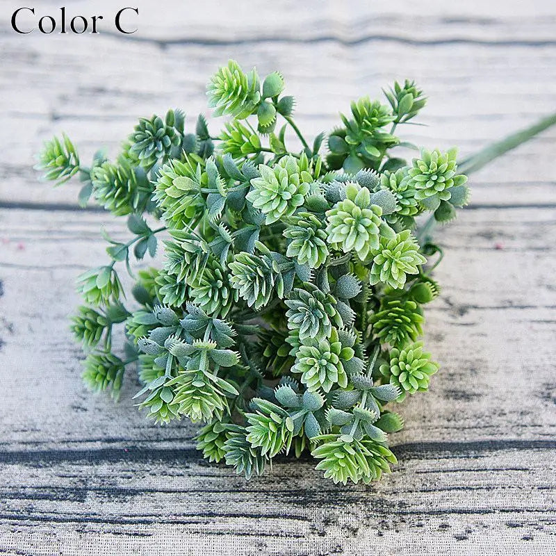 Plantes succulentes en plastique feuilles de chute artificielles flores bricolage succulentes artificielles décoration de mariage plante fausses fleurs couronne
