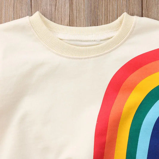 T-shirt à pampilles arc-en-ciel pour bébés filles, pull coloré, cardigan décontracté, chaud, vêtements en Y, tout neuf, 2020