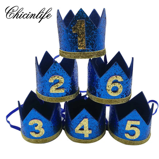 1 pièces bébé garçon 1 2 3 4 5 6 anniversaire bandeau couronne bandeau bébé douche chapeau Photo accessoire enfants 1er joyeux anniversaire fête décoration