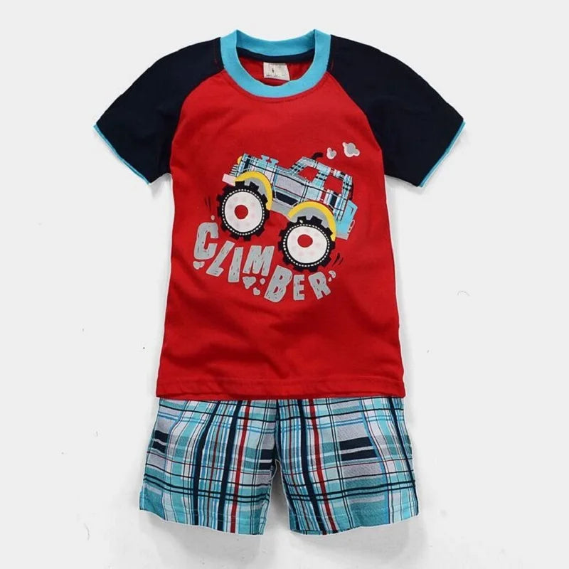 Ensemble de Vêtements 100% Coton pour Bébé Garçon de 2, 3, 4, 5, 6, 7 Ans, T-shirt et Pantalon en Forme de Crocodile Vert