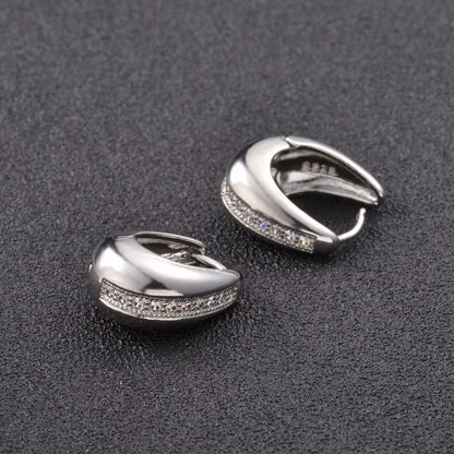 Pendientes mujer moda 925 bijoux en argent Sterling U cz goujons boucles d'oreilles femmes brincos para as mulheres boucle d'oreille oorbellen