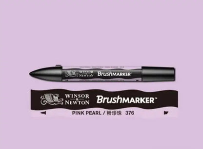 Winsor & Newton-Pinceau pinceau à base de dc, séchage rapide, stylos d'art à double pointe, tons noir, gris, rose, violet