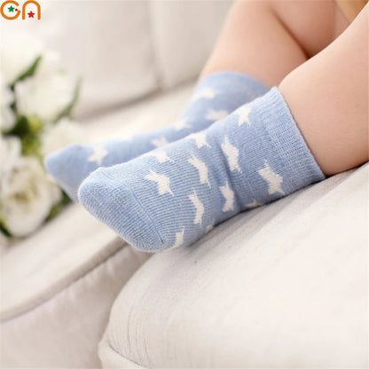 5 paires / lots de chaussettes en coton doux pour enfants garçons filles bébé bande de mode bande chaude automne hiver 0-8 ans chaussettes de dessin animé pour enfants