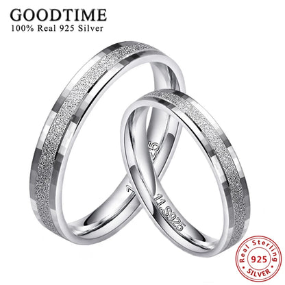 Bague de Couple en argent Sterling 100%