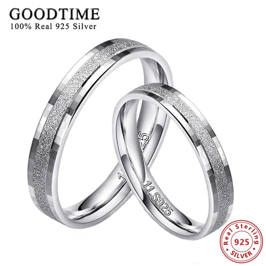 Bague de Couple en argent Sterling 100%