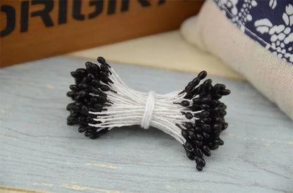 300 pièces fleur artificielle Double têtes étamine nacré artisanat cartes gâteaux décor Scrapbooking Floral pour la maison décor de fête de mariage