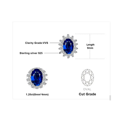 JewelryPalace – boucles d'oreilles en argent Sterling 925, saphir bleu, rubis, améthyste naturelle, grenat, péridot, topaze,