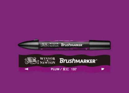 Winsor & Newton-Pinceau pinceau à base de dc, séchage rapide, stylos d'art à double pointe, tons noir, gris, rose, violet