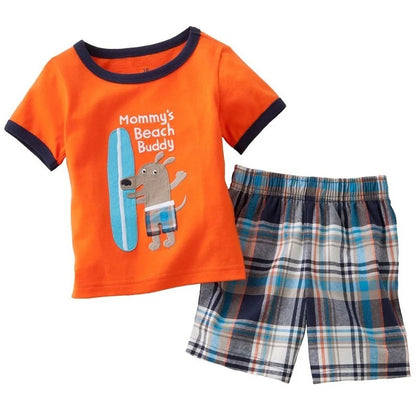Ensemble de Vêtements 100% Coton pour Bébé Garçon de 2, 3, 4, 5, 6, 7 Ans, T-shirt et Pantalon en Forme de Crocodile Vert
