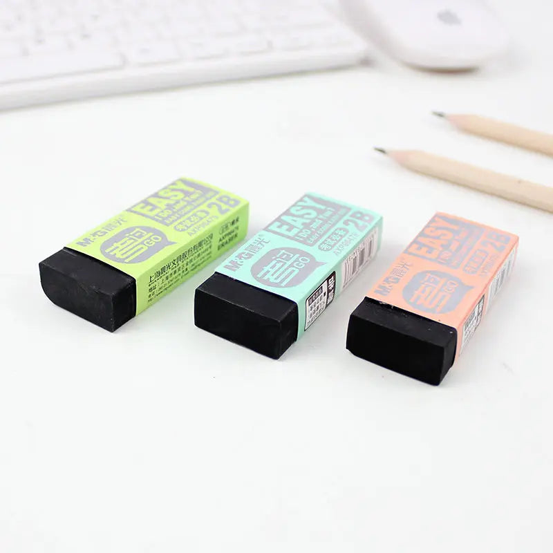 Gommes à crayon noires 2B pour étudiants, gommes à crayon en caoutchouc, cadeaux pour récompenses