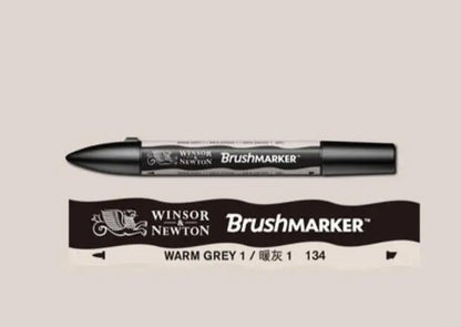 Winsor & Newton-Pinceau pinceau à base de dc, séchage rapide, stylos d'art à double pointe, tons noir, gris, rose, violet